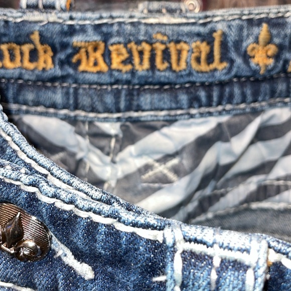 ROCK REViVAL Like NEW Highend Designer Rock revival jeans mens 34x32 Morley boot - Picture 6 of 13